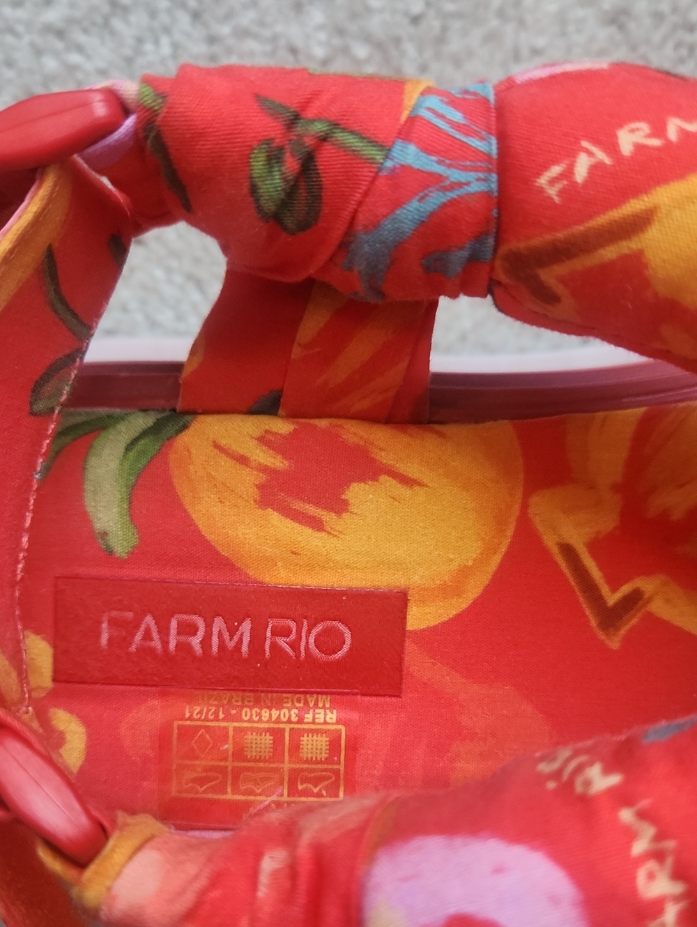 FARM Rio Red Puffy Fruit Platform Sandals - Picture 3 of 4